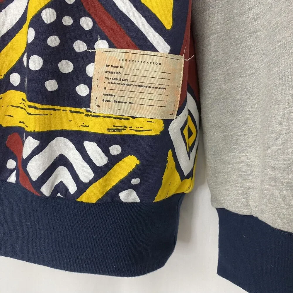 Hawke & Dumar Sweatshirt M Mens Tribal Print Streetwear African VINTAGE - Picture 5 of 7